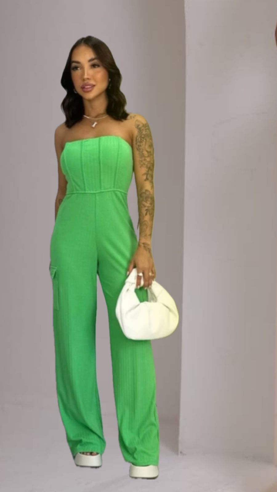 Macacão Tomara que Caia Canelado Liah